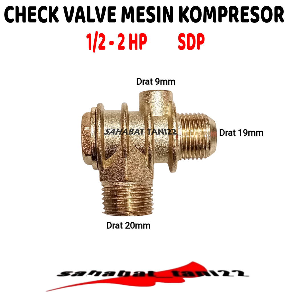 Check valve otomatis kompresor SDP Check valve kompresor angin  1/2 - 2 hp SDP
