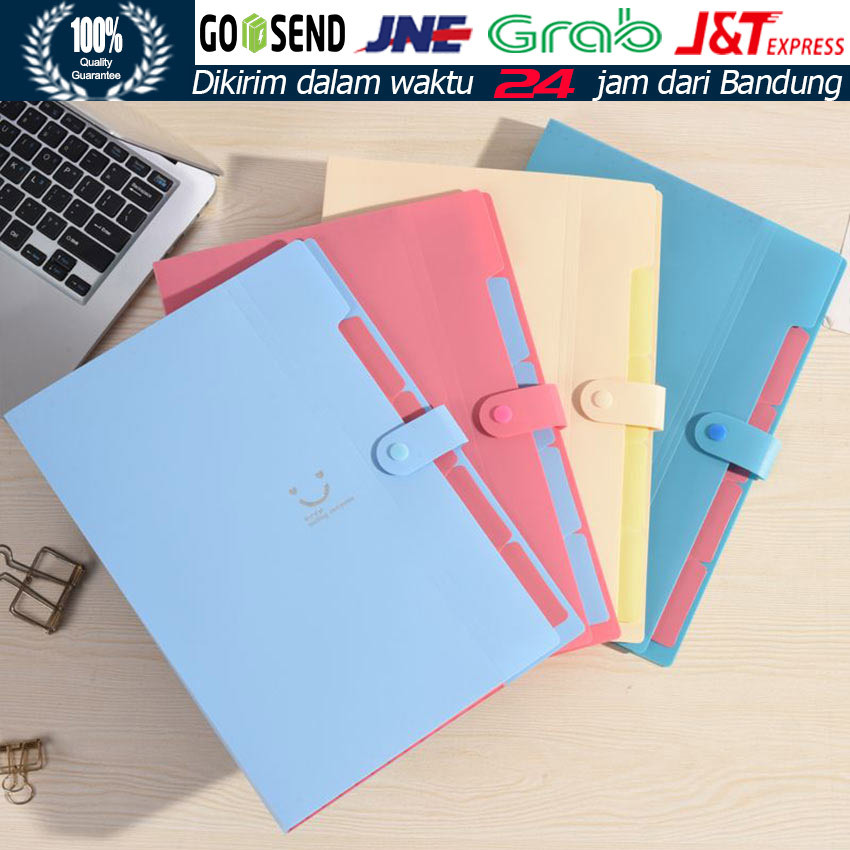 

Folder Plastik A4 5 Lapisan Warna Macaron Dengan Snap Button Untuk Penyimpanan Dokumen Sekolah dan Kantor