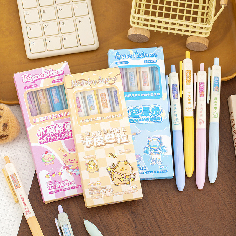 

PULPEN GEL MEKANIK ISI 4 PCS 0,5 MM DENGAN GAMBAR YANG BISA BERPUTAR MOTIF KARAKTER KARTUN KAWAII