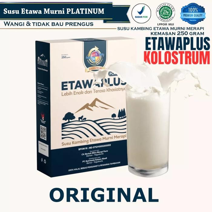 

[Promo] Etawaplus Platinum Kolostrum | Etawaplus Kolostrum | Susu Kambing Etawa Atasi Masalah Persendian 250 gr [Bisa COD] - Original