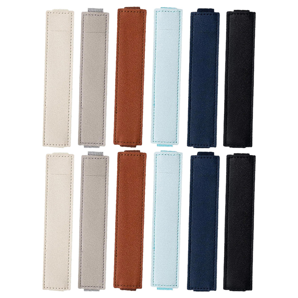 

12 Pcs Stationery Storage Set Pen Case Penholder for Notebook Pu Leather Journaling Sleeve Pouch Bag Adjustable Elastic Band