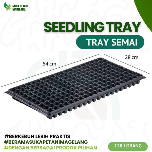 Tray Semai Pot Tray Tebal 1 MM Lubang 128 Media Tanam Semai Benih