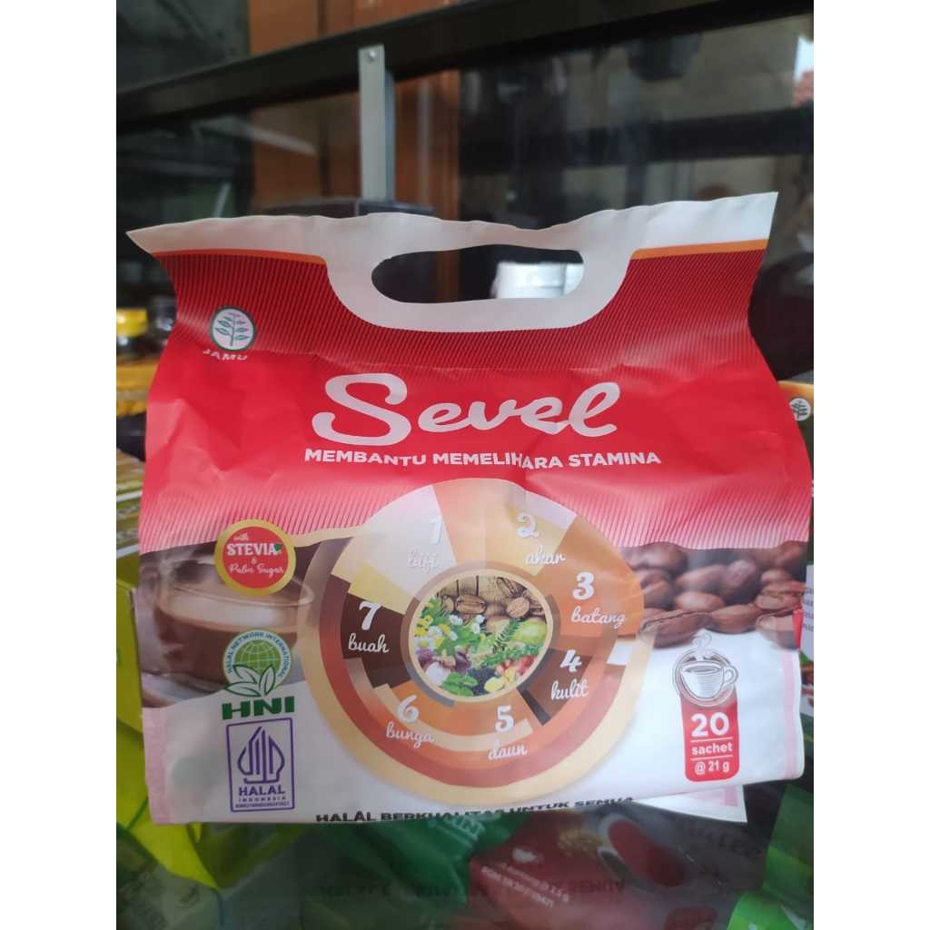 

Kopi Sevel 7 Elemen isi 20 sachet - Kopi HNI HPAI 7 Elemen Sevel - Produk Resmi dan Original
