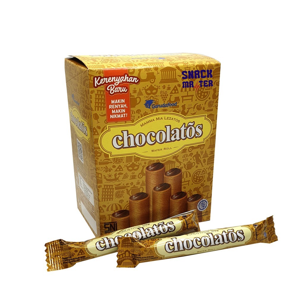 

termahal Chocolatos Classic Wafer Roll - Netto 24 bks x 8.5gr