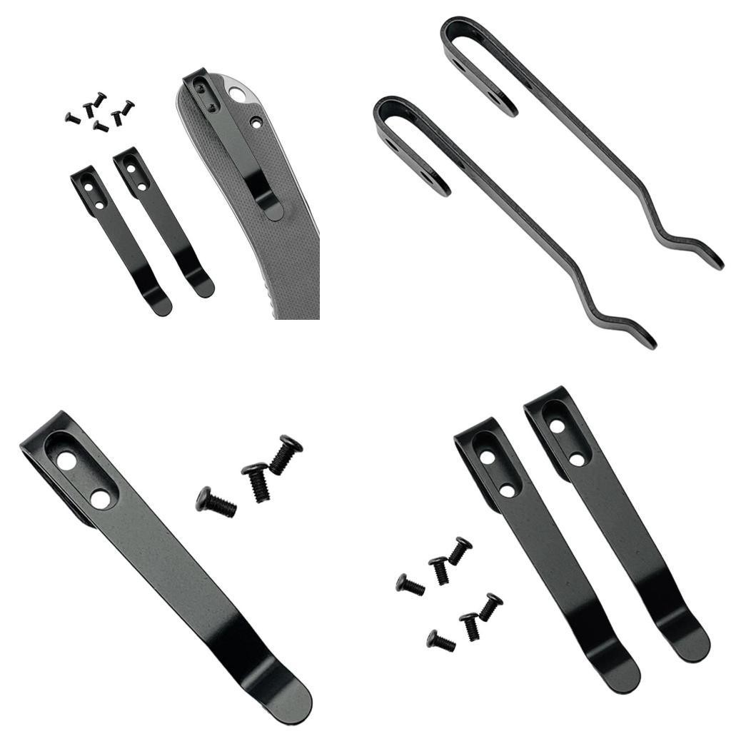 

652F DIY Folding Knife Clip Stainless Steel Pocket Clips Back Clamps Folding