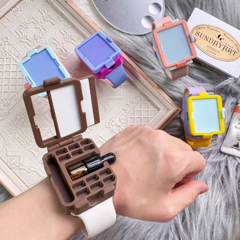 

Watch Style Watercolor Paint Packing Box Portable Watercolor Palette/view Frame Artist Travel Painting Art Supplies