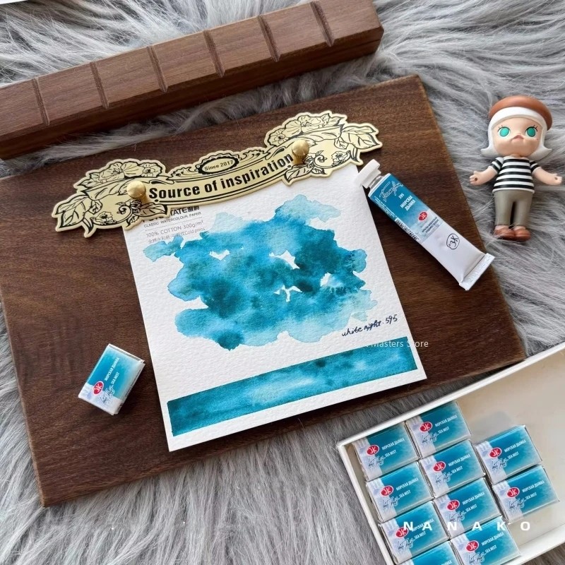 

White Night Master Watercolor Pigment 30 Colors 2.5ml Block Shape New Precipitate Color Student Painting Supplies