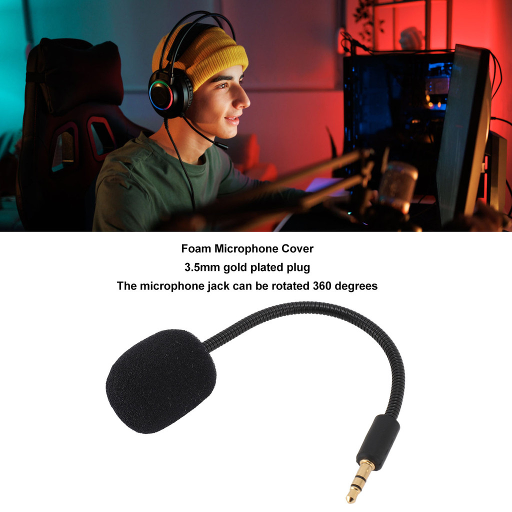 Gaming Headset Microphone Professional Plug and Play 3.5mm Jack Replacement Mic for Razer Barracuda 