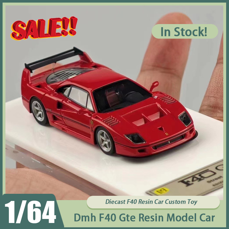 New In Stock Dmh 1:64 F40 Gte Resin Model Car Miniature Diecast F40 Static State Ornaments Custom To