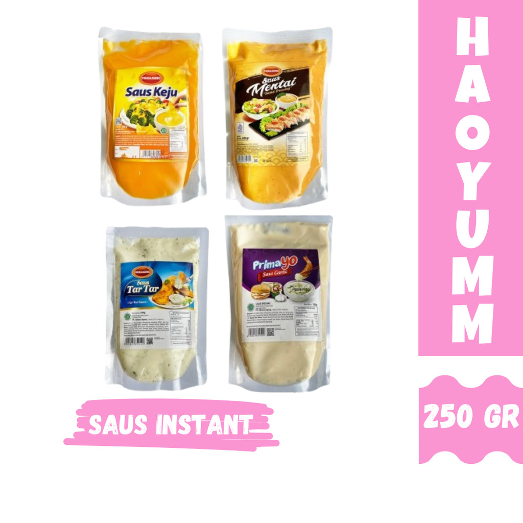 

Prima Agung Saus Mentai Keju Tartar Garlic Mayo Saos Instant Primayo [HAOYUMM]