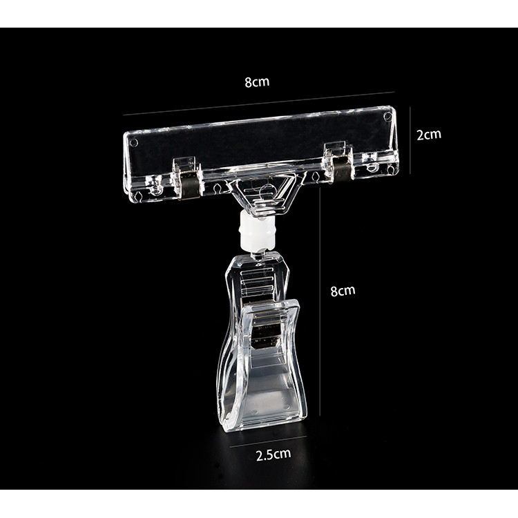

10pcs Clear POP Merchandise Plastic Sign Paper Card Display Price Label Promotion Small Clips Holders