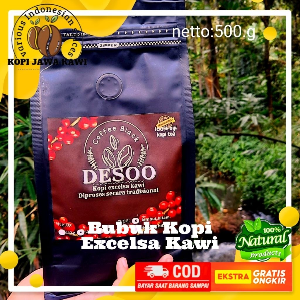 

[ KOPI BUBUK DESOO PREMIUM SPECIAL 500 g ] Biji Kopi Excelsa Gunung Kawi Nangka Coffee Espresso Bean