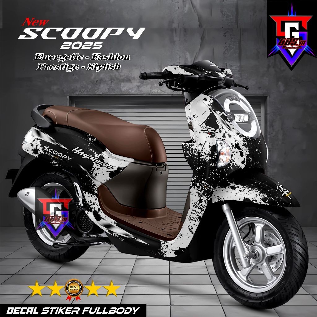 COD PROMO Terbaru - Decal Sticker Honda Scoopy 2025 2026 Fullbody Stiker Variasi Hayabusa Modifikasi