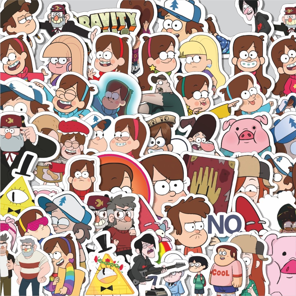 

Stiker Cutting Pack Stiker Kartun Series Gravity Falls Karakter Mix 3 Isi 100Pcs Series Aesthetic Lucu Keren Untuk Koper Bahan Vynil