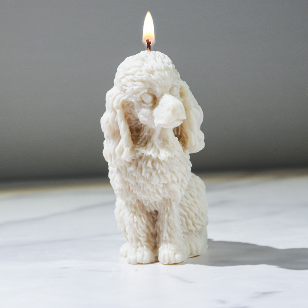 

DIY Poodle Candle Silicone Mold Cute Animal Dog Aromatherapy Soy Wax Mould Handmade Gypsum Resin Pouring Tool Home Decoration