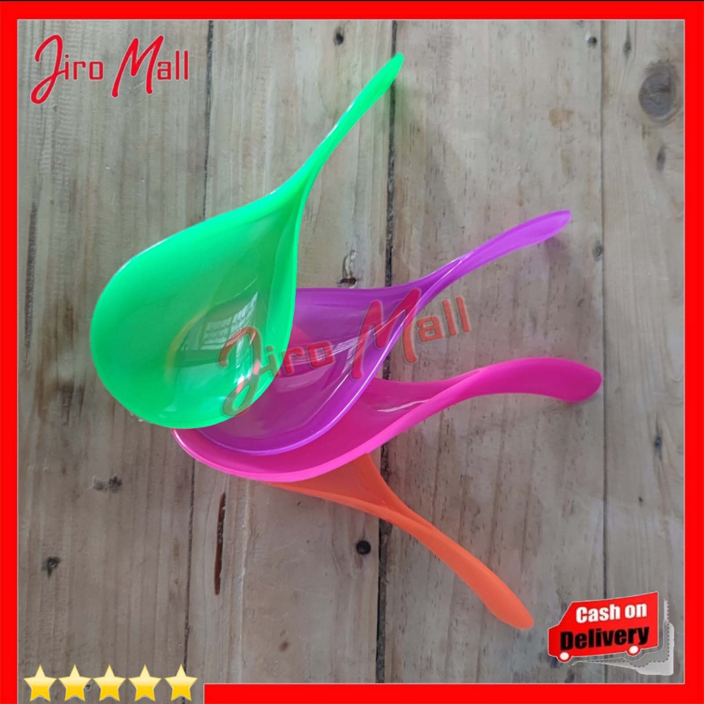 HEMAT 12 PCS  Centong Nasi Plastik Warna Warni 12Pcs/Centong Anti Lengket By Nagata Kompas