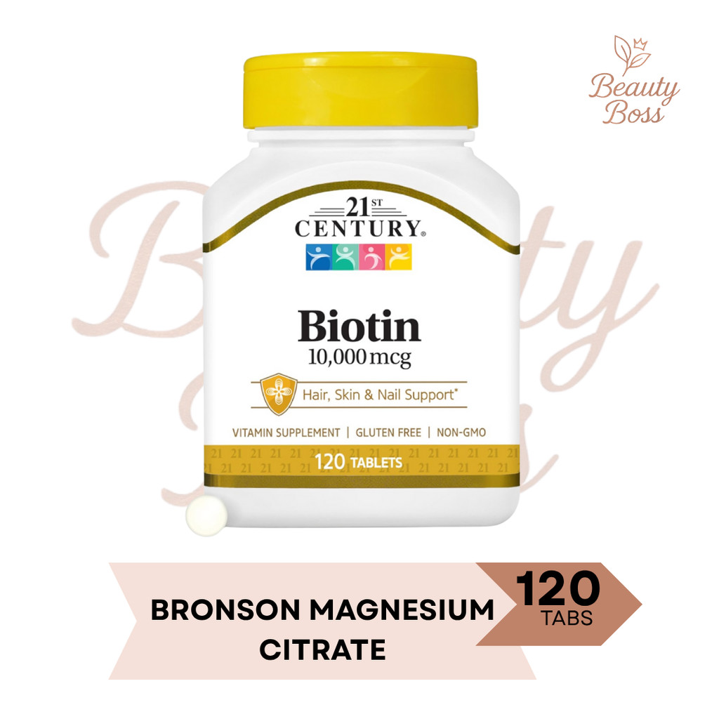 21st 21 st Century Biotin 10,000 10000 mcg Suplemen Rambut Rontok ORI USA