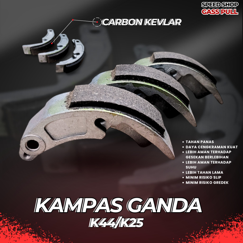 ALIANSHOP Kampas Ganda KEVLAR Beat FI ESP Vario 110 FI (K44) Kanvas ganda vario 110 kampas ganda MAT