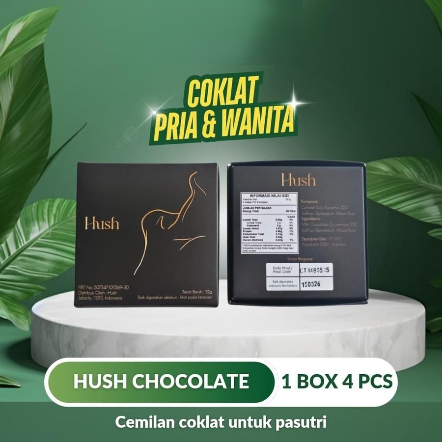 

PROMO 7.7 SALE! Hush Chocolate For Couple Dark Chocolate Original 32gram