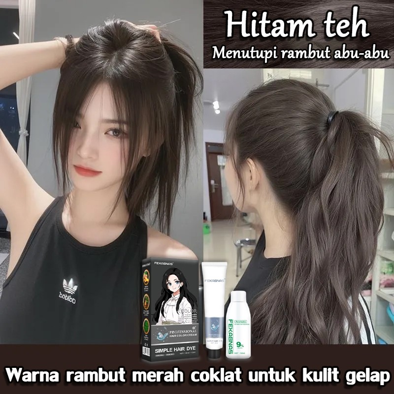 【2025 Baru】FAKE GNAS Cat rambut hitam natural 200ML,Menutup uban。penyelamat rambut hitam(cat rambut 