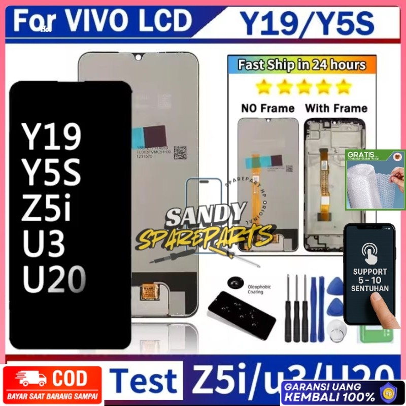 GARANSI READY Lcd Fullset Frame Vivo Y19 Y5s Z5i U3 U20 Sudah Tes SEPERTI BAWAAN COPOTAN