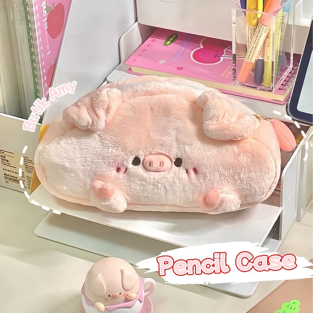 

Pink Piggy Cartoon Pencil Case / Lucu Tempat Pensil kotak 3D Karakter Kotak Pensil Anak Sekolah Tempat Pensil Alat Tulis