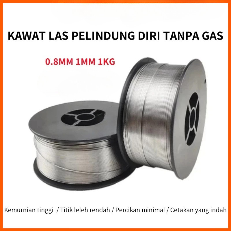 COD - Kawat Las Mig 0.8MM 1MM 1KG / Flux Core Wire Gasless Kawat Las Tanpa Gas Co2 / Kawat Las Mig K
