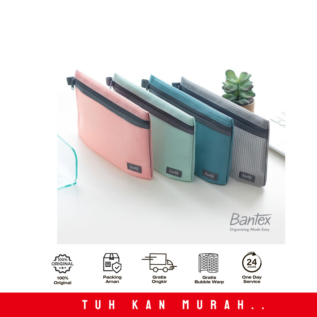 

Bantex Zipper Storage Pouch Handbag Pencil Case 8108-MUSKY PINK