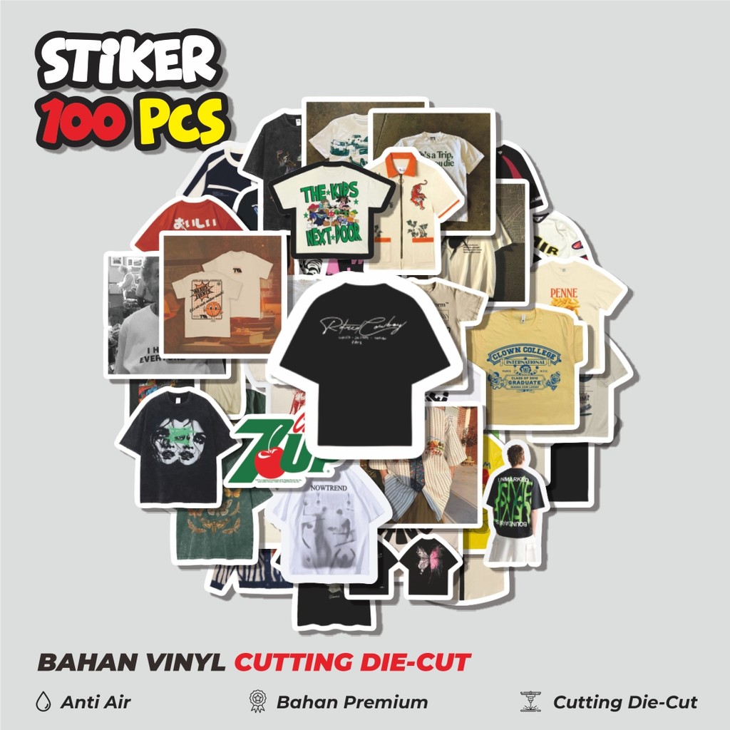 

Terbaru! 50 pcs Stiker T-Shirt V4 Dekorasi Lucu Kreatif untuk Notebook, Skateboard, HP