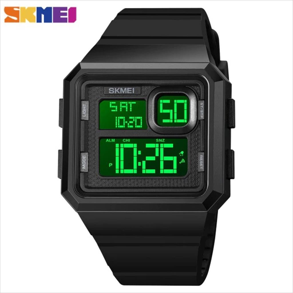Jam Tangan Digital Sports Pria SKMEI 1877 Rubber Strap Anti Air 50 Meter (skmei_fashionista.id)