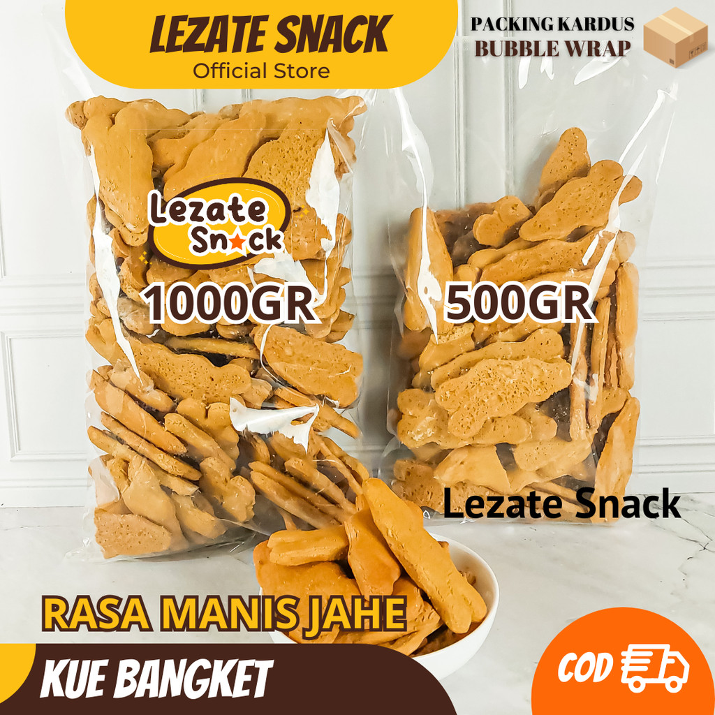 

Kue Bangket Jahe 1KG Roti Jahe Renyah Enak KIloan Murah/Kue Bangkit Jahe / Kue Jahe Kering Roti Kering Lezate Snack LEZATE SNACK