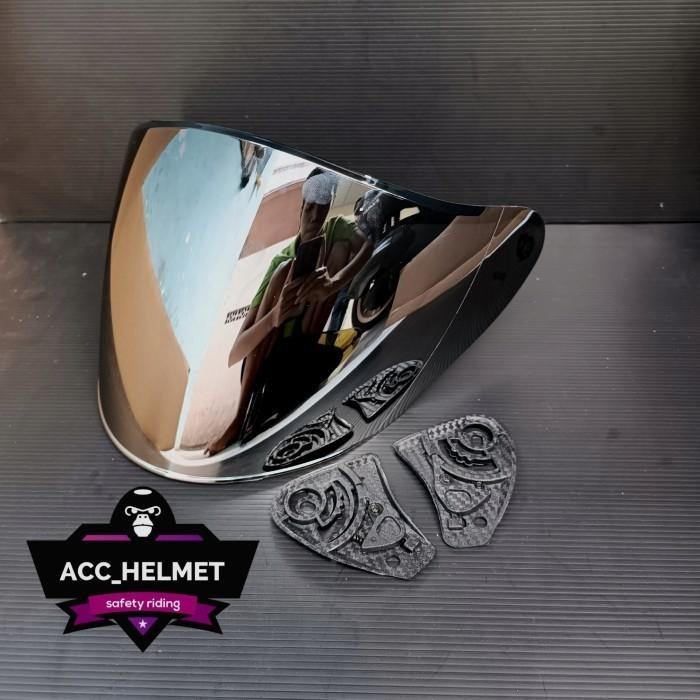 KACA / VISOR IRIDIUM VENOM HELM DYR SUBARU / DYR OSAKA | NORISK - Silver