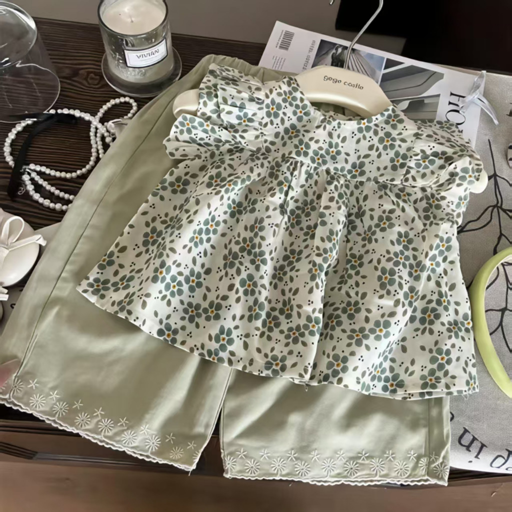 setelan korea anak perempuan pakaian anak katun baju anak perempuan setelan pakaian anak perempuan 5