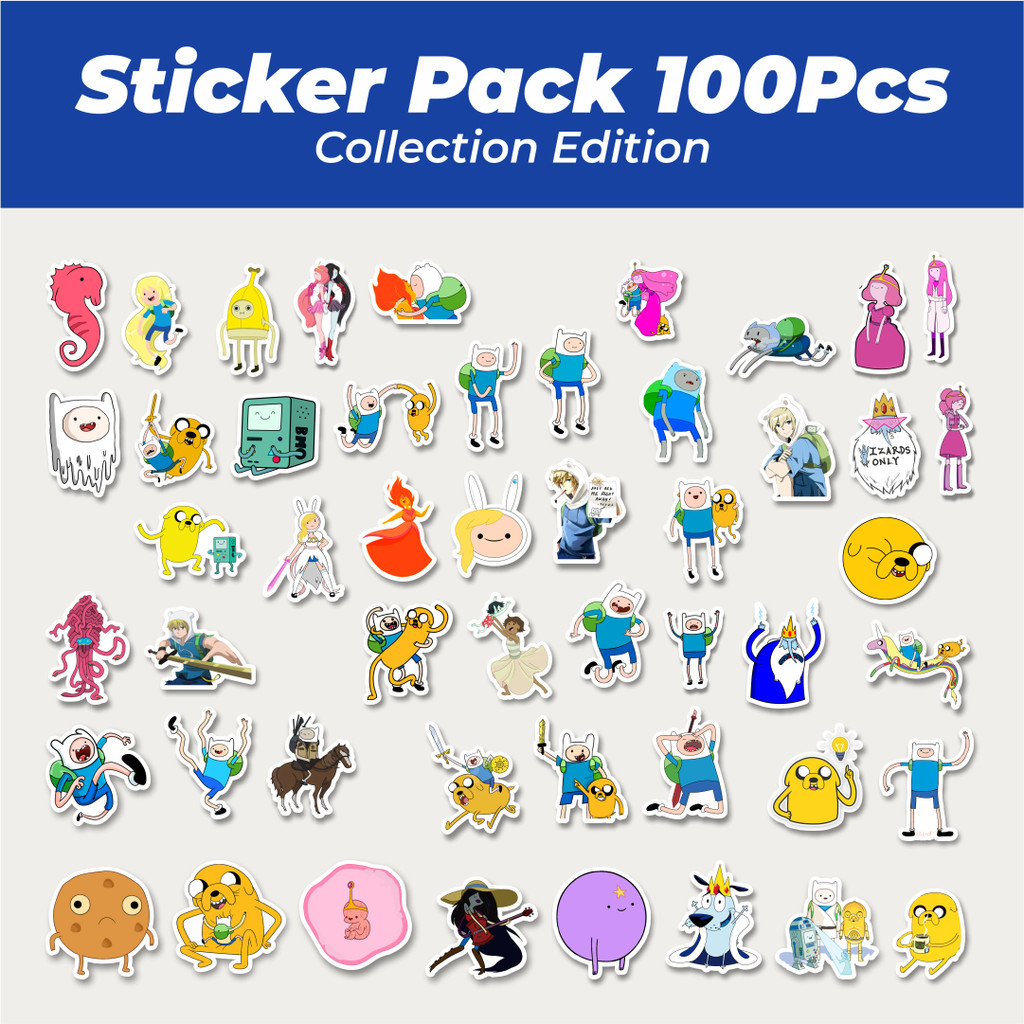 

Hot Stiker Kartun Series Adventure Time Character Mix 1 Lucu Anti Air Stikers Berperekat Waterproof Sticker Decal Buat Motor Helm Buku Journal Koper Casing HP Laptop Botol Minum