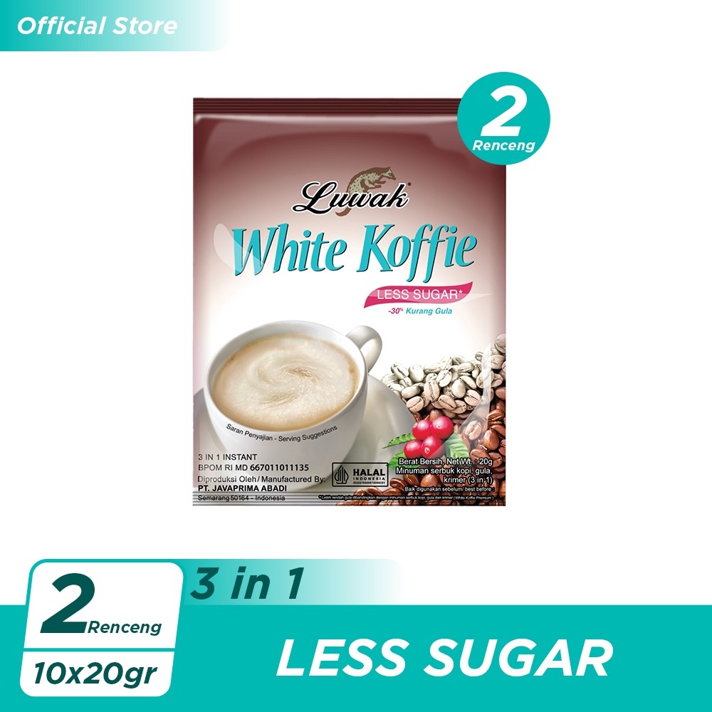 

Kopi Luwak White Koffie Less Sugar 10x20gr (Renceng) - 2 Pcs