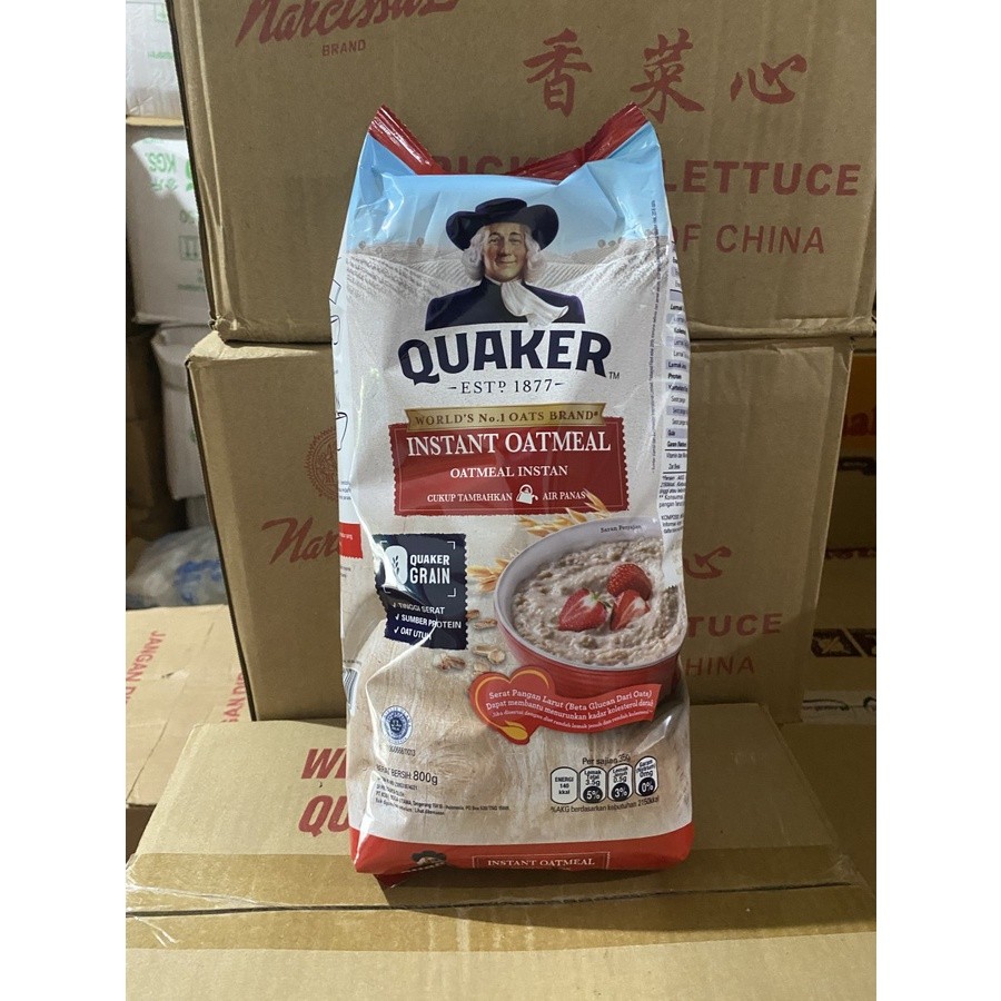 

Quaker Instant Oatmeal 800g Merah