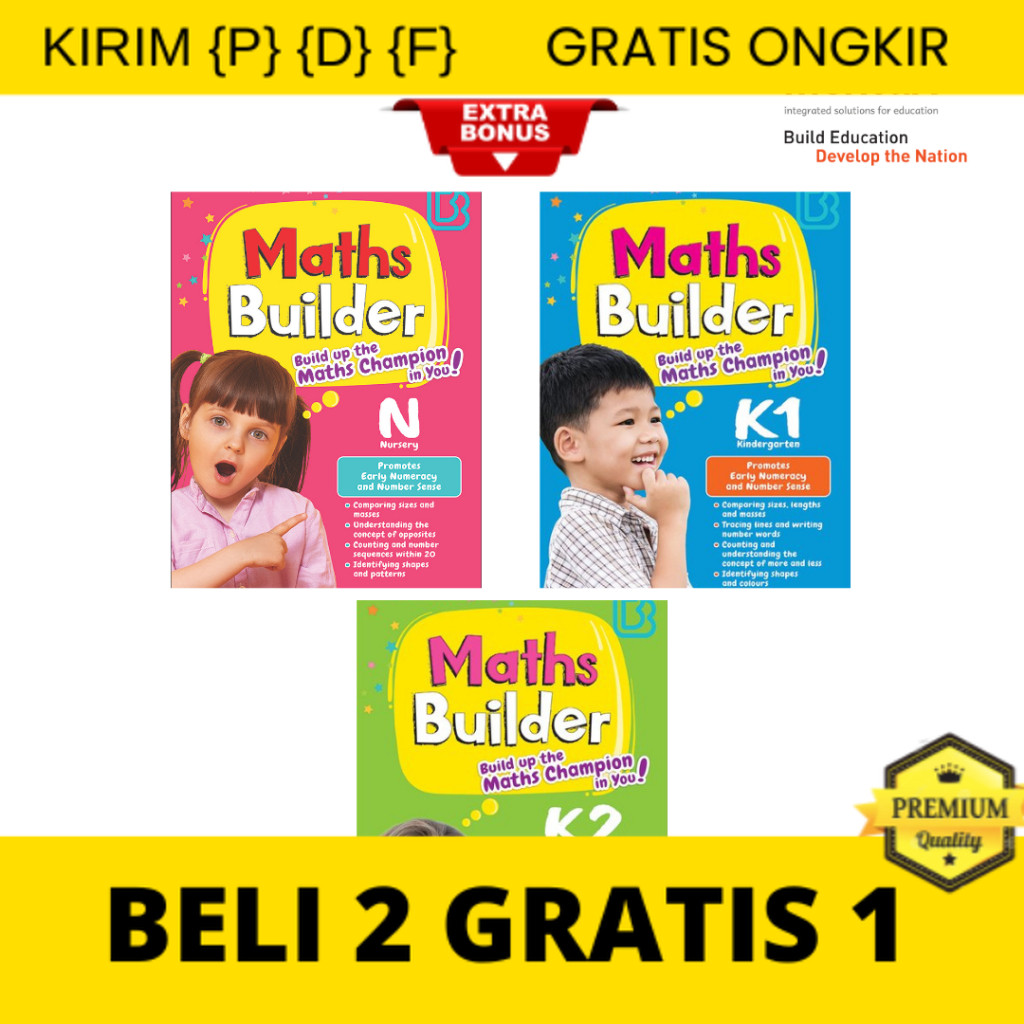 

{P} {D} {F} SAP | Maths Builder Preschool | Buku Latihan TK