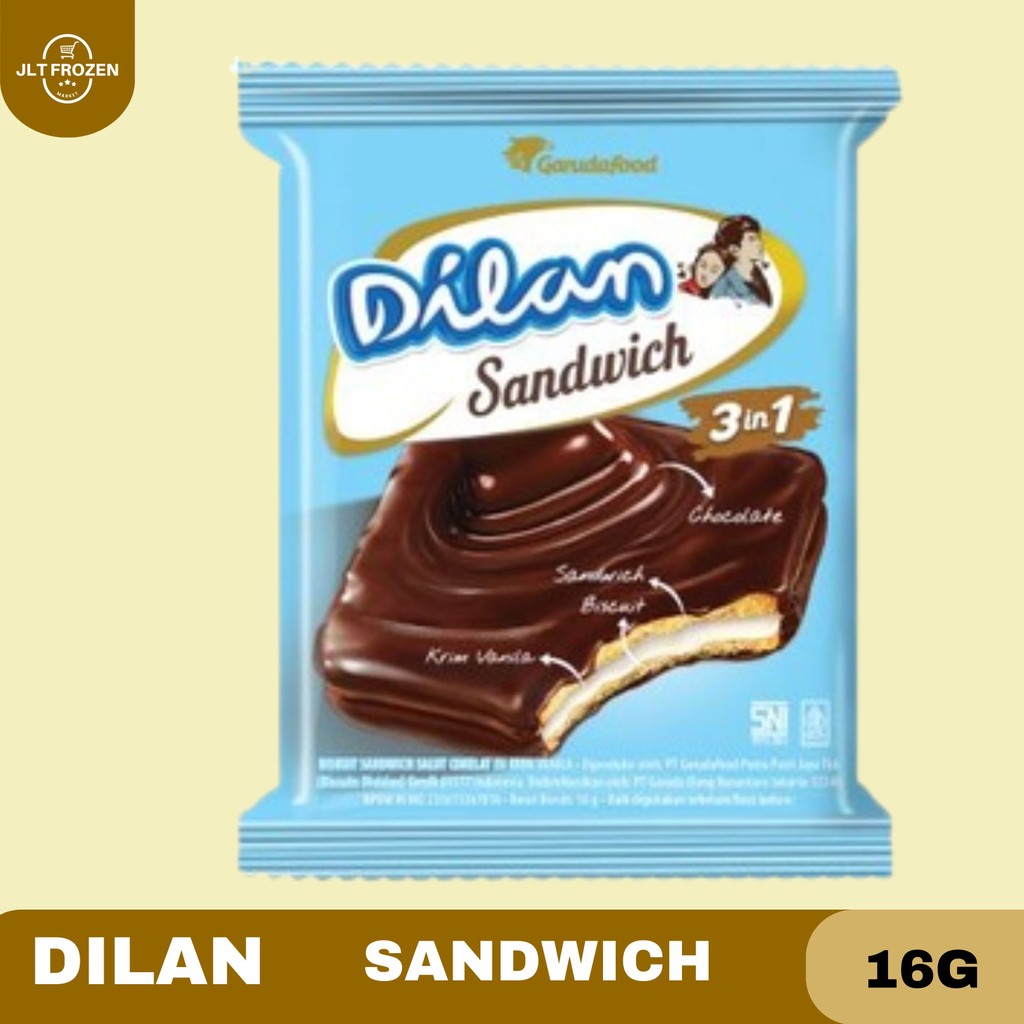 

Dilan Sandwich 16g - 1PC / Dilan Sandwich 3 in 1 Biskuit Coklat Krim