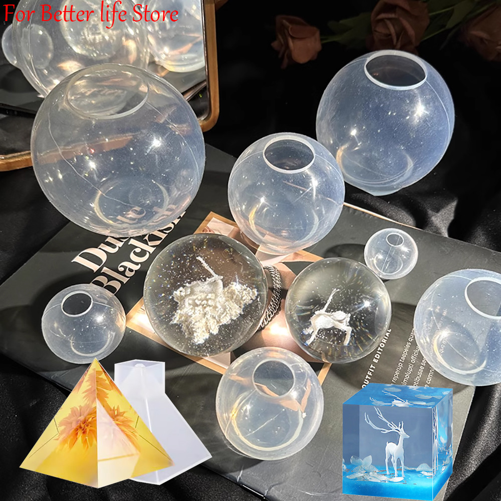 

1 Piece Crystal Dropper Mold Silicone Epoxy Resin AB Adhesive Handmade DIY Material Insect Specimen Square and Circular