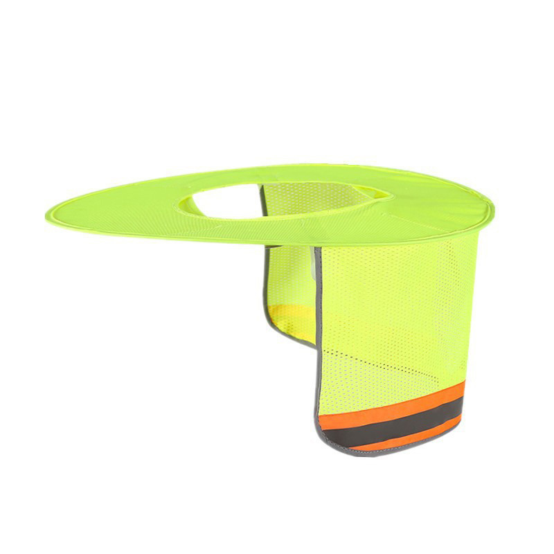 Summer Sun Shade Safety Helmet Neck Shield Helmets Reflective Stripe Safety Cap Hat For Construction