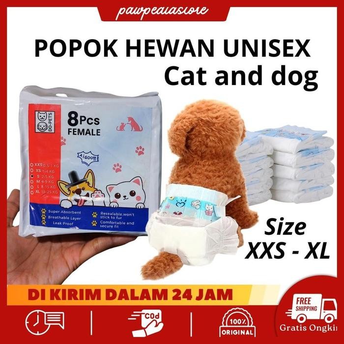 Sale pawpedia [1PACK isi8] Popok Celana Diapers Kucing Anjing Anjing Popok kucing Anjing Kecil Popok