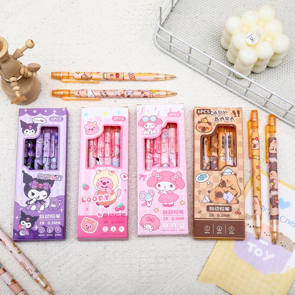 

VIRAL!! PENSIL MEKANIK BISA DIISI REFILL HB DAN 2B MOTIF KARTUN 1 SET ISI 6 PCS / PENSIL LUCU IMUT