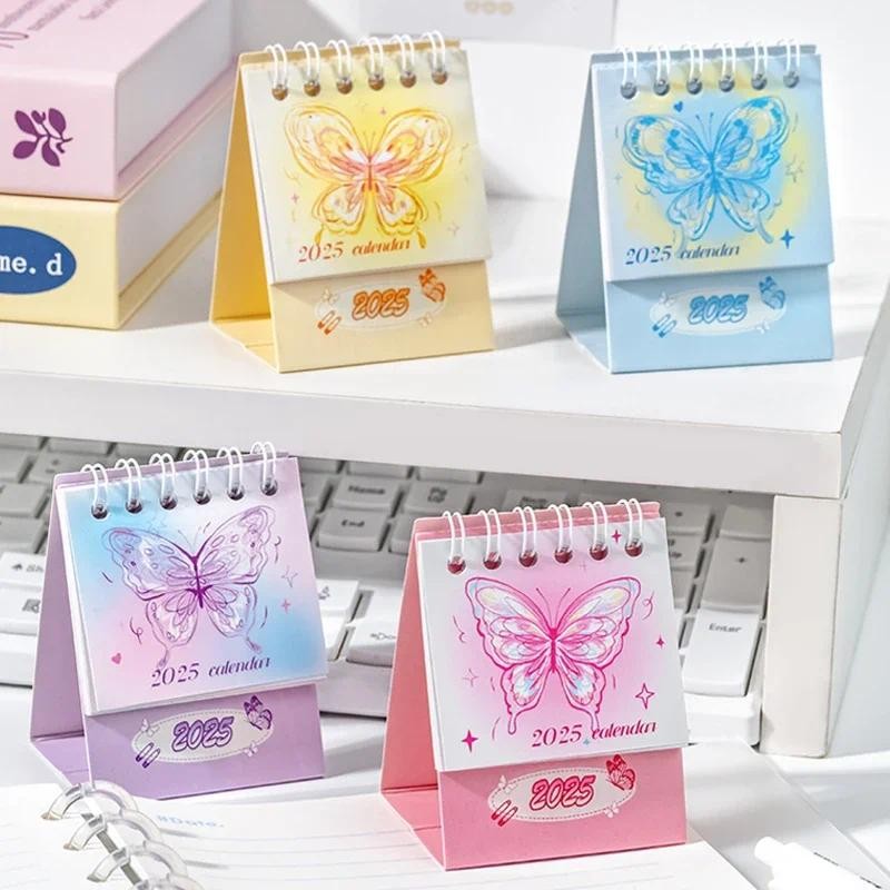 

Mr. Paper 6Style 1Pcs/bag Butterfly Mini Desk Calendar for DIY Handbook Desktop Office Decoration Student Note Taking Study