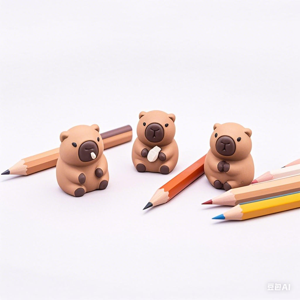 

10PCS Cartoon Cute Capybara Pencil Cap Silicone Pen Topper Covers For Kids Cute Pencil Extender Stationery School Supplies