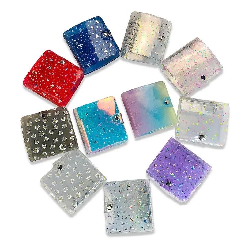 

3 Hole Mini Laser Star Loose-leaf Notebook Cover Mini Binder Pvc Card Card Storage Book Photo Album Travelers Notebook Cover