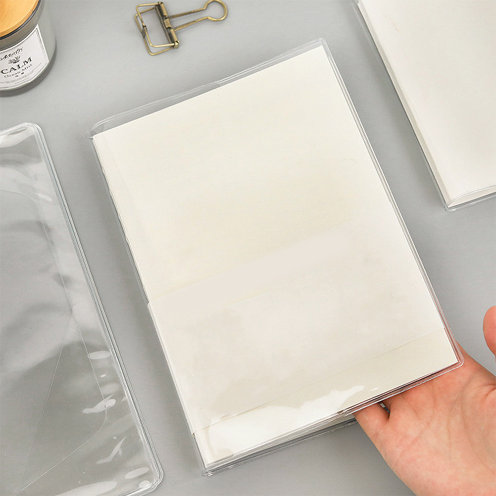 

32pcs Book Cover Sleeve Notebooks Coat Protection Film Clear PVC Covers for Textbooks Student Notepad Transparent