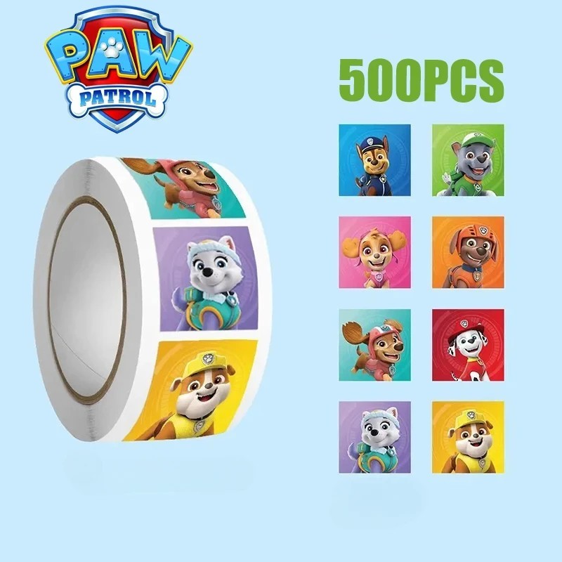 

New 450PCS Paw Patrol Children's Cartoon Stickers Cute Kids Stationery Supplies School Teacher Supplies Reward Sticker Toys Gift