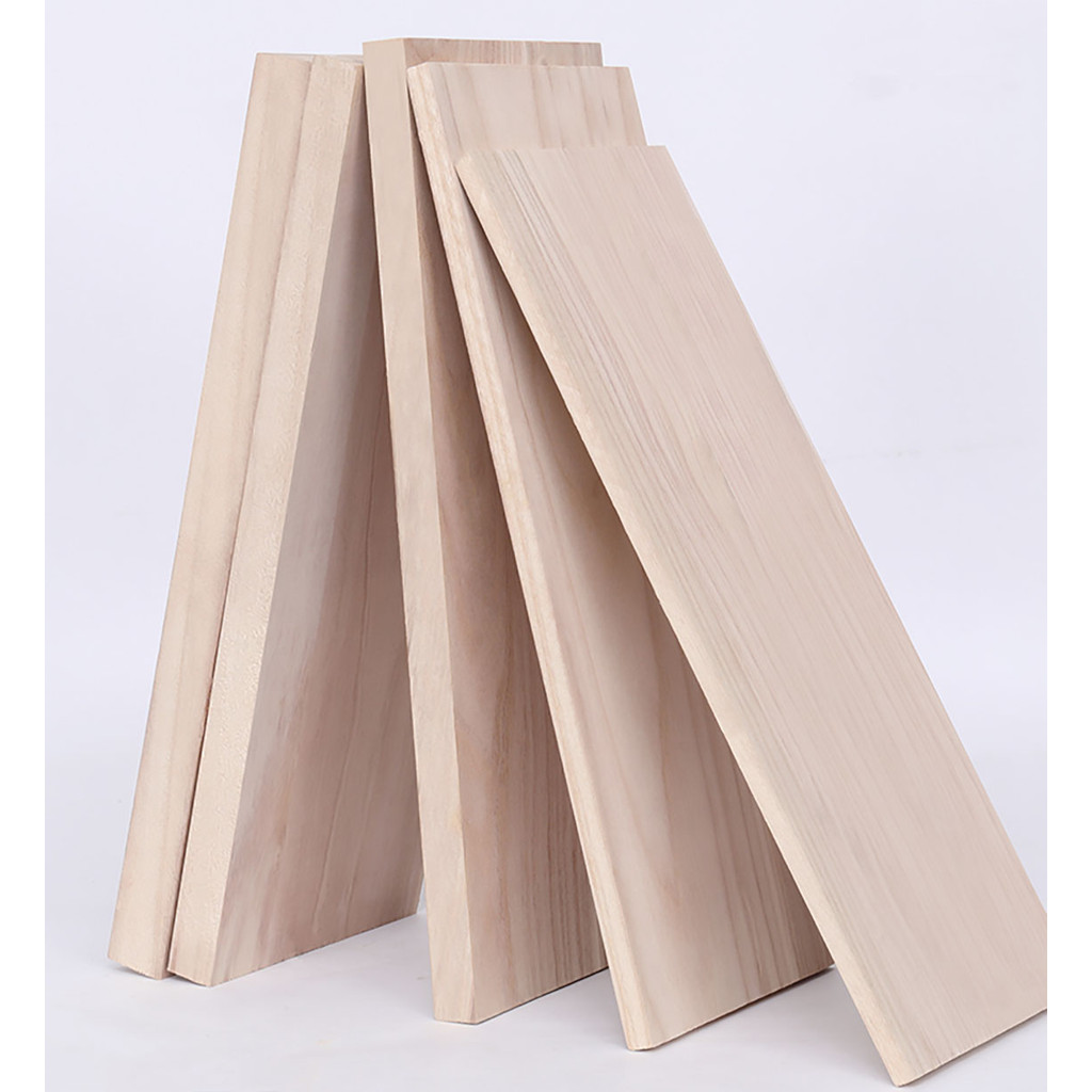 

1Pcs Thickness 12/15/20mm Paulownia Wood Board Solid Wood Sheet DIY Model Material Accessories Length 300-500mm