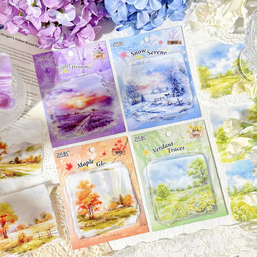 

12packs/Lot Stories of the Four Seasons series retro paper message paper memo pad