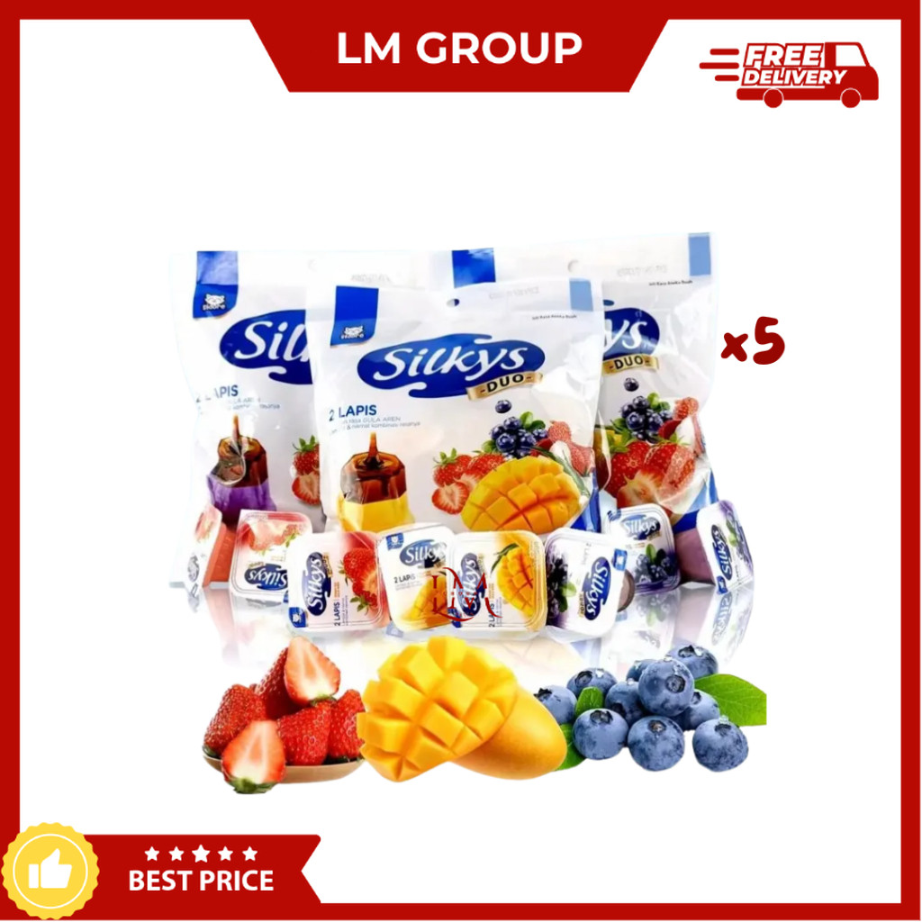 

[BELI 4 GRATIS 1] Silkys Pudding Duo 2 Lapis Gula Aren dan Jeli Aneka Rasa 1 Pack isi 10 pcs @26gr Cemilan Makanan Ringan LM Snack Grosir